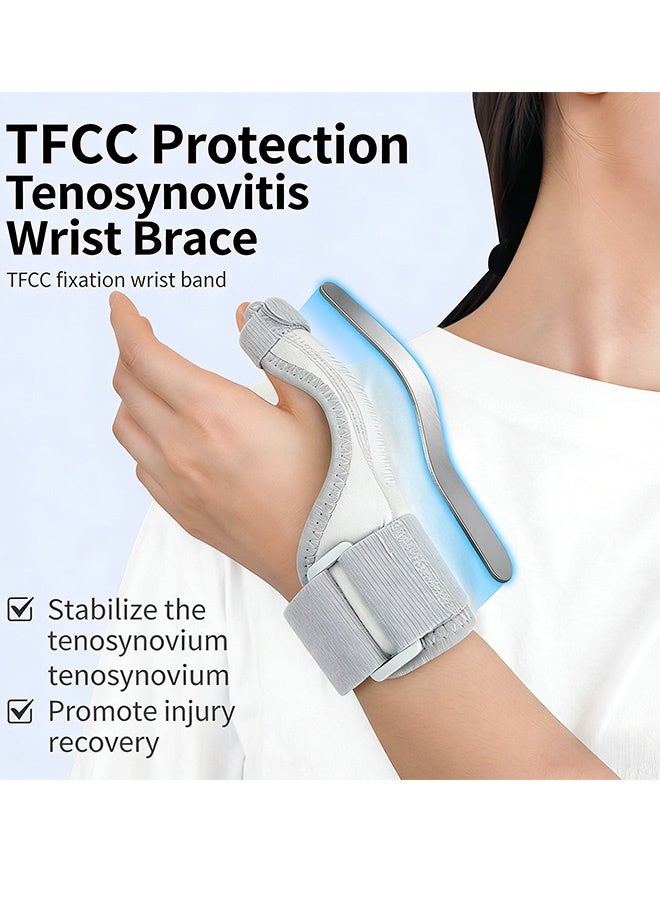 جبيرة الإبهام القابلة للتعديل من نوع ”سبيكا“ للرجال والنساء - دعامة معصم الإبهام القابلة للتنفس - مثبت للإصابة بالتهاب الأوتار والتهاب المفاصل والالتواء الرياضي وحماية الأنشطة اليومية وتخفيف الألم - تناسب اليد اليمنى أو اليسرى - رمادي - Image 2