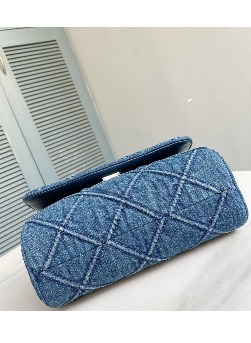 Burch New Fleming Denim Crossbody Shoulder Bag 22*14*14cm - Image 4