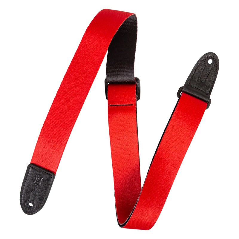 Levy's Leathers 1.5" Kids Guitar Strap Series with Tri-Glide Adjustment; Red (MPJR-RED) - Image 1