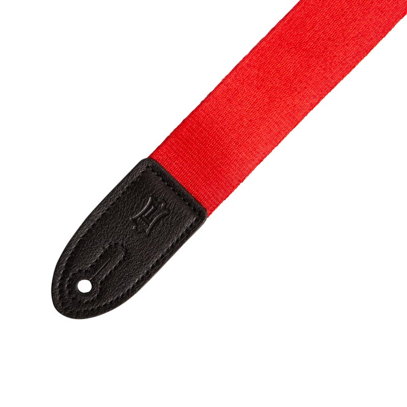 Levy's Leathers 1.5" Kids Guitar Strap Series with Tri-Glide Adjustment; Red (MPJR-RED) - Image 3