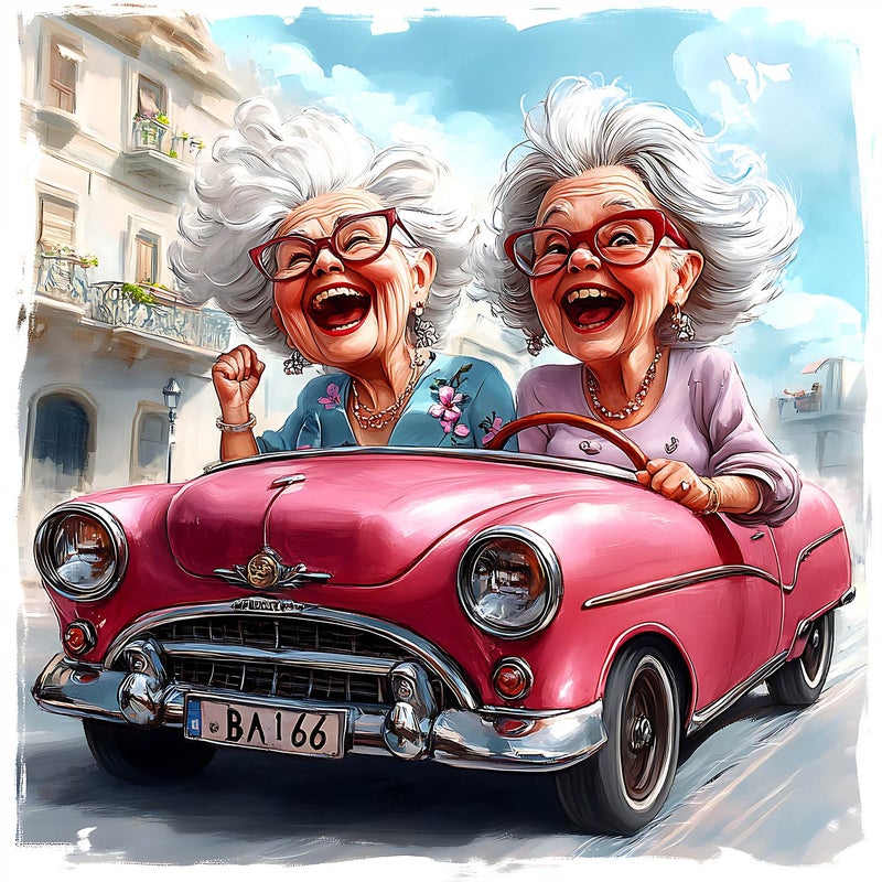 Legrace Old Lady Diamond Art Painting Kits for Adults - Full Drill Diamond Dots Paintings for Beginners, Round 5D Paint with Diamonds Pictures Gem Art Painting Kits DIY Adult Crafts Kits 14x14inch - Image 1