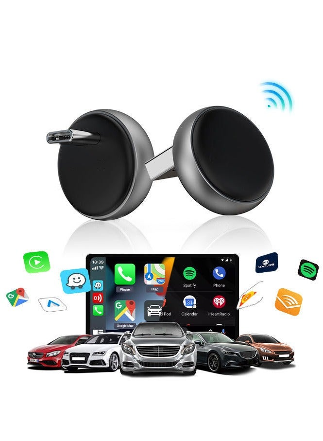 BlueFire Mini Ultra 3 Wireless Android Auto & CarPlay Adapter Dongle - 5.8GHz WiFi & BT 5.0 Auto Connect, Plug & Play USB for Toyota, Mazda, Kia, Volvo & More - Compact Portable Car Stereo Upgrade - Image 1