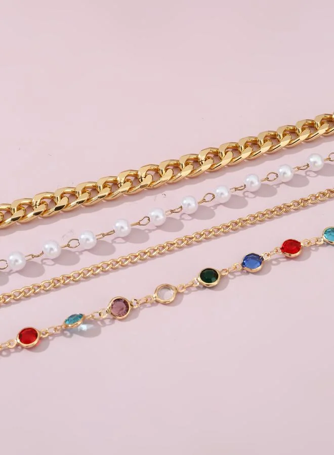 Take Two  Set of 4 - Assorted Link Bracelets for Women | Best Price UAE