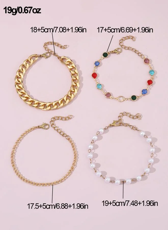 Take Two  Set of 4 - Assorted Link Bracelets for Women | Best Price UAE