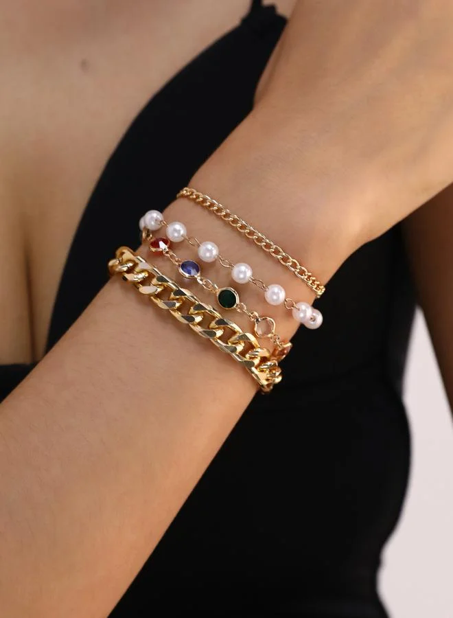 Take Two Set of 4 - Assorted Link Bracelets