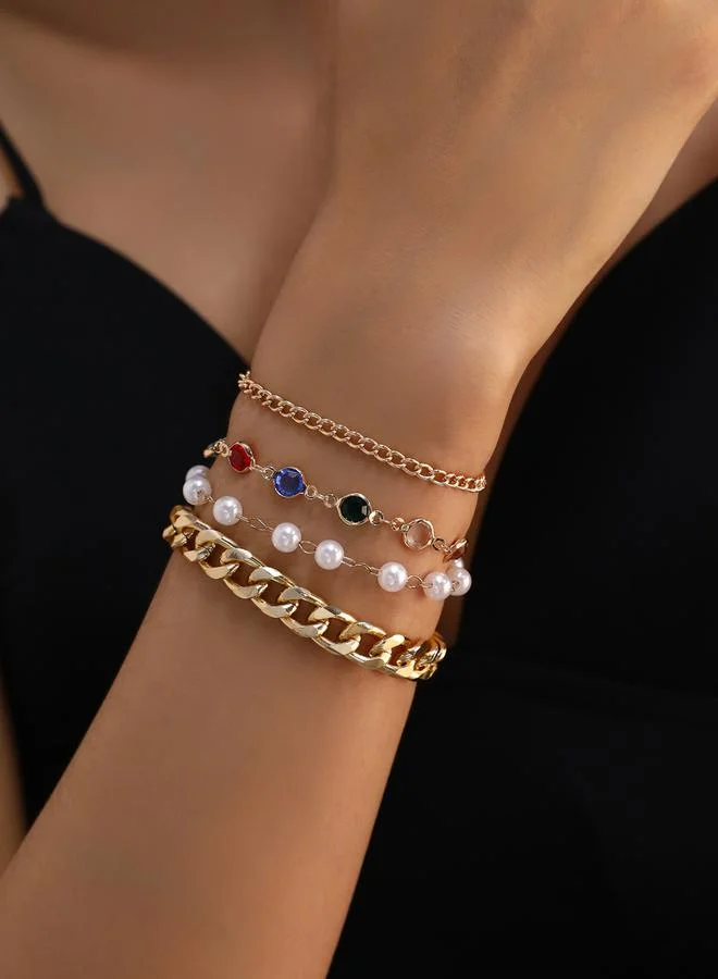 Take Two Set of 4 - Assorted Link Bracelets