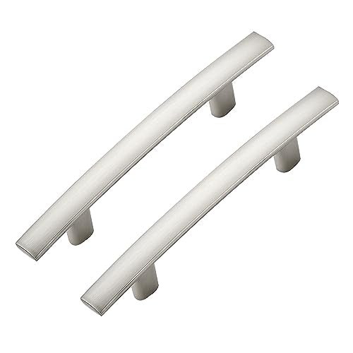 Ravinte Decor 30 Pack Cabinet Handles 3" Hole Center - Curved Cabinet Pulls Brushed Nickel Drawer Pulls for Kitchen Cupboard Solid Hardware for Dresser Drawer Arch Hardware - Image 1