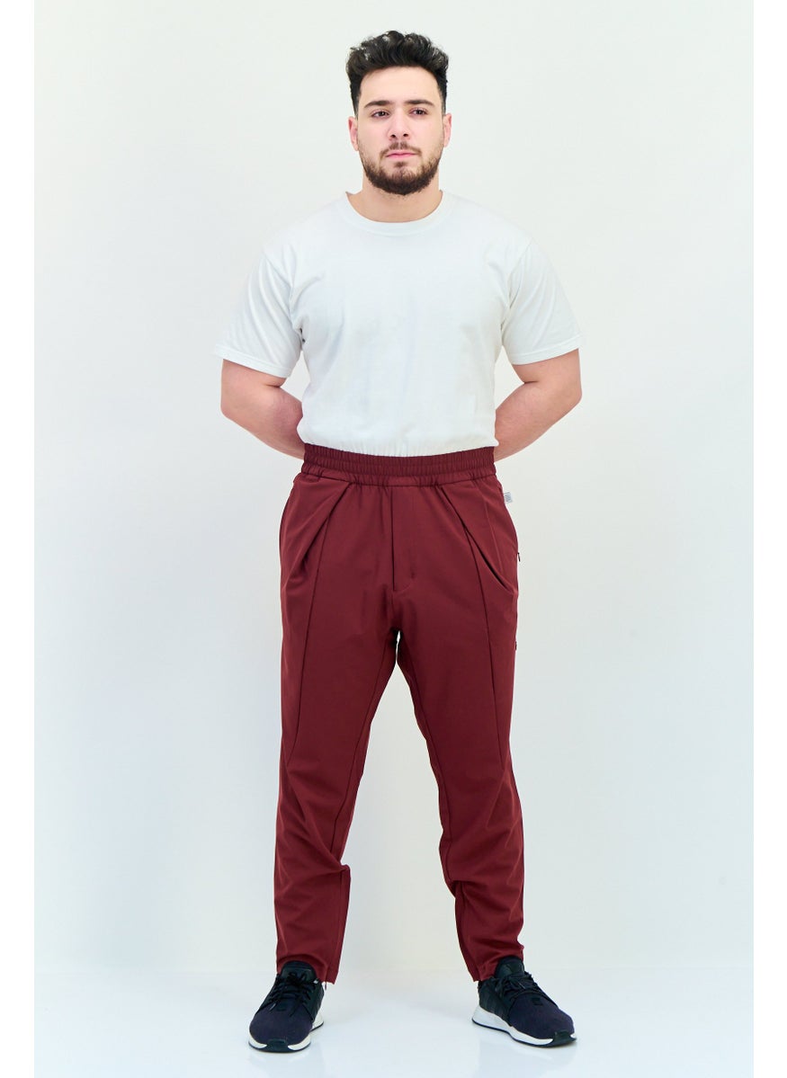 Adidas Men Sportswear Fit Outdoors Sweatpants, Maroon  - Image 4