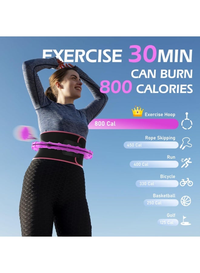 Bukela Weighted Hula Circle for Adults Weight Loss, Infinity Fitness Hoop Plus Size 51 Inch with Sweat Belt, Include 27 Detachable Links and Waist Trainer for Women - Image 5