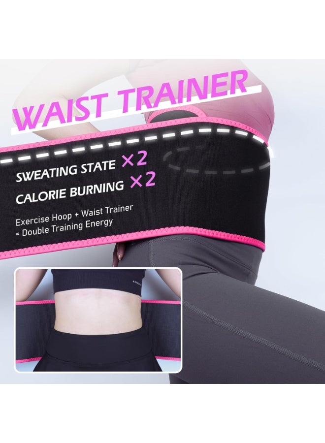 Bukela Weighted Hula Circle for Adults Weight Loss, Infinity Fitness Hoop Plus Size 51 Inch with Sweat Belt, Include 27 Detachable Links and Waist Trainer for Women - Image 4