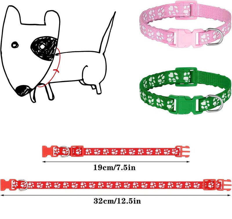 Chenkaiyang 12 Pack Puppy Collars for Litter, Adjustable Puppy ID Collars Soft Nylon Whelping Collars for Newborn Litter Pets Medium - Image 2