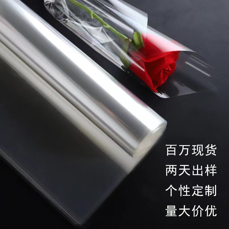 Transparent Floral Cellophane Wrapping Paper – Waterproof OPP Roll for Flower Bouquets - Image 2