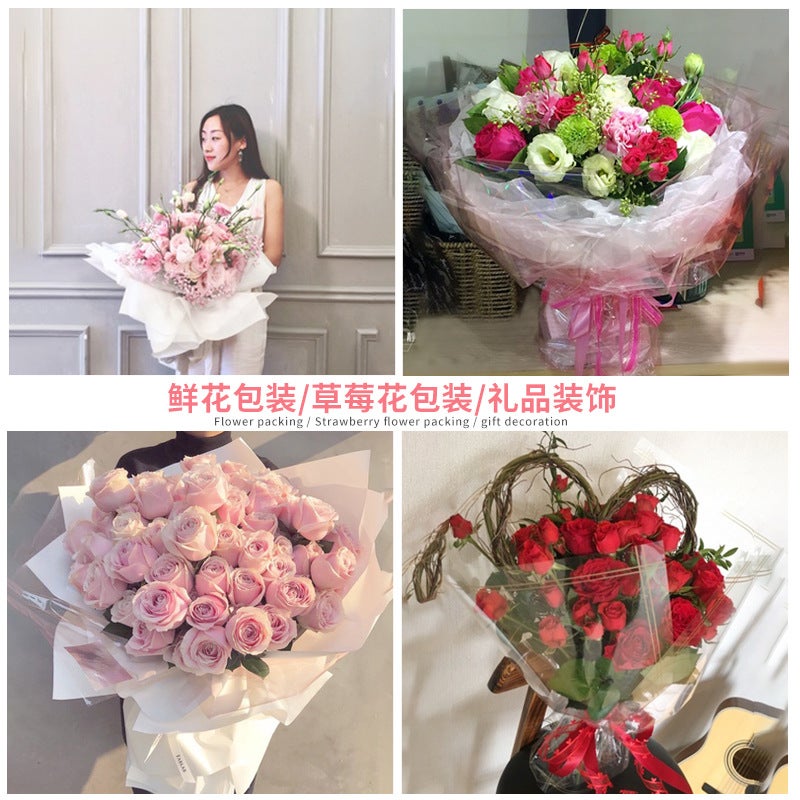 Transparent Floral Cellophane Wrapping Paper – Waterproof OPP Roll for Flower Bouquets - Image 5