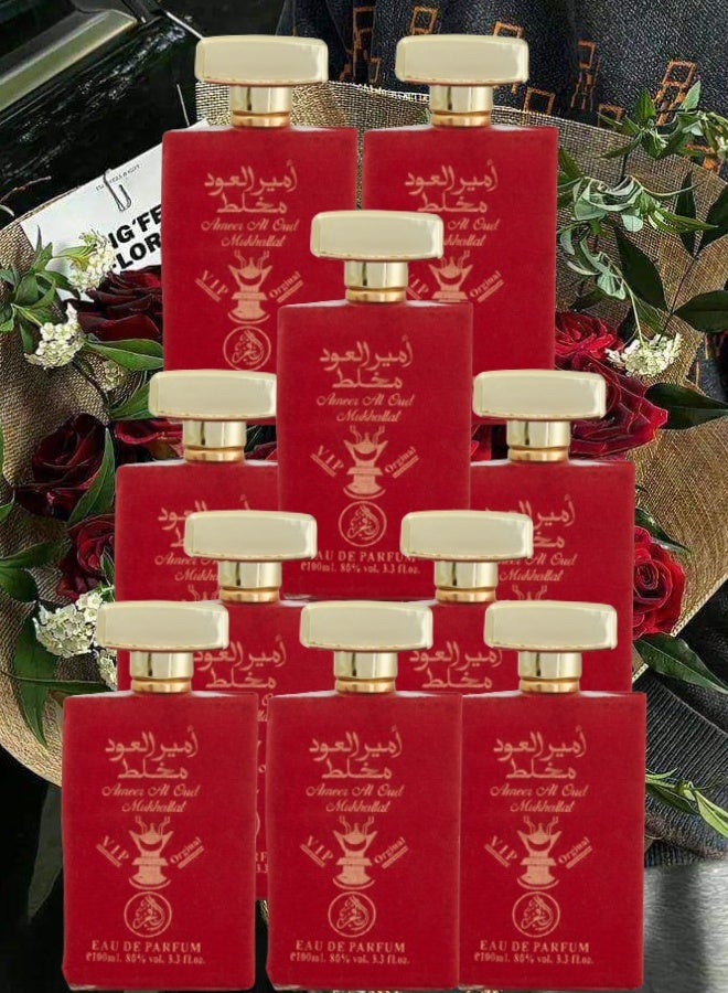 الفخر 10 قطع عطر امير العود مخلط 100مل - Image 1
