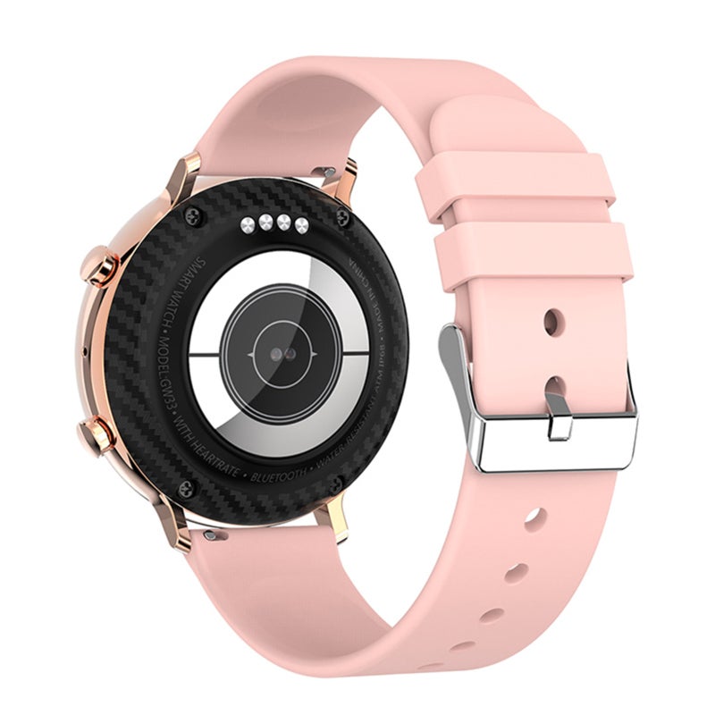Smartwatch: 1.28" Pink Touch-Screen - IP68 Water-Resistant Fitness Tracker for Health Monitoring, Sports Tracking, Smart Notifications, Android & IOS Users - Image 2