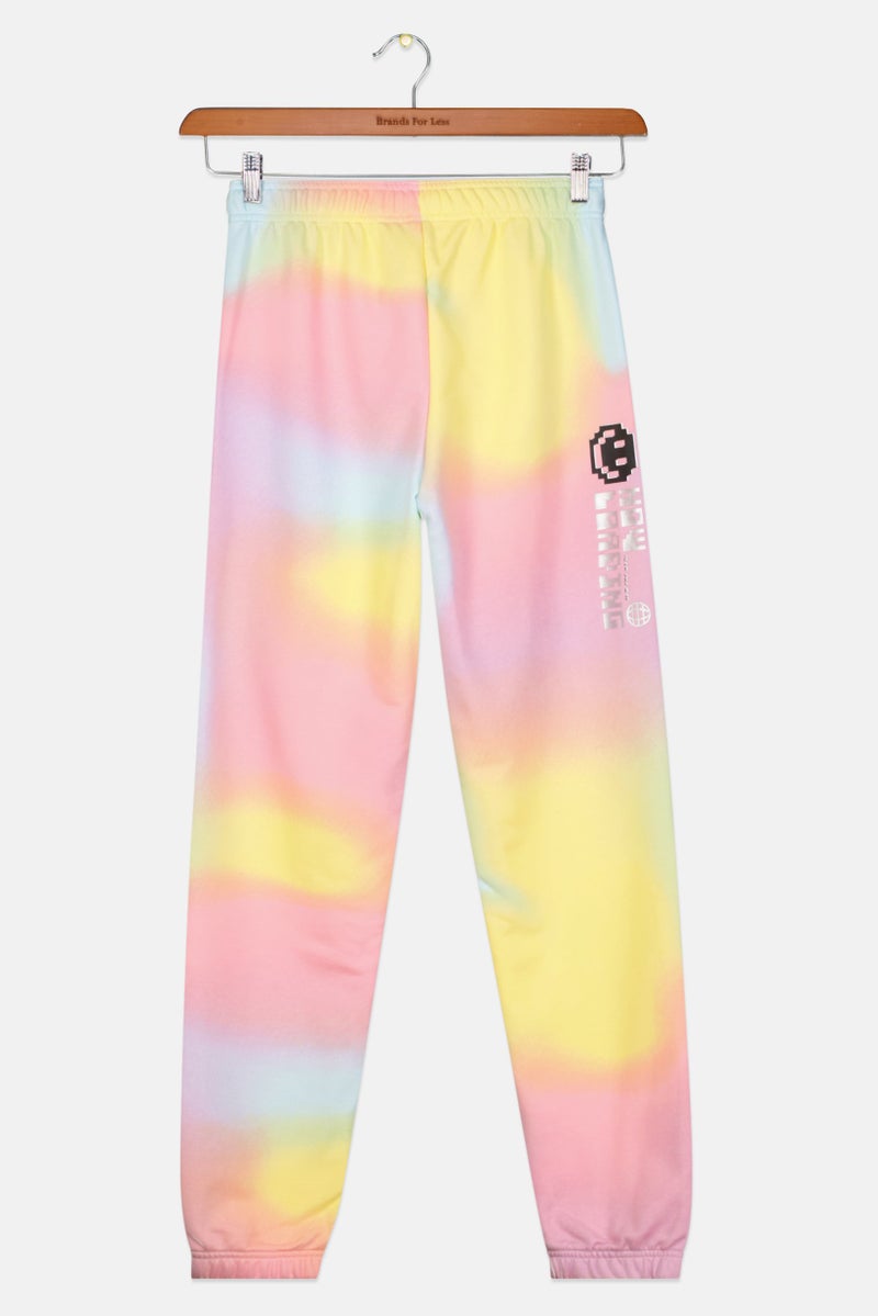 Adidas Kids Girl Sportswear Fit Tie Dye Sweatpants, Multicolor - Image 2
