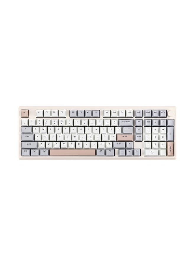 EPOMAKER Galaxy100 QMK/VIA Wireless Gaming Keyboard, Aluminum Shell, Bluetooth/2.4Ghz/USB-C, Pre-Lubed Hot-Swappable Linear Switches, NKRO, RGB Backlit (Creamy White, Wisteria Linear Switch) - Image 1
