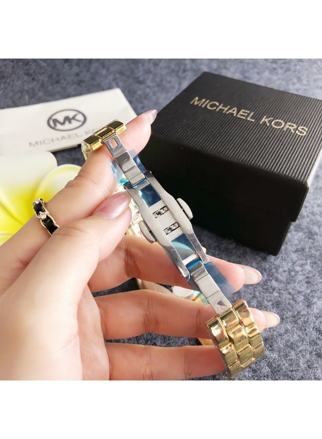 MK Michael Kors Classic Men's and Women's Fashion Multi functional Alloy Round Quartz Watch Stainless Steel Strap 36CM - Image 4