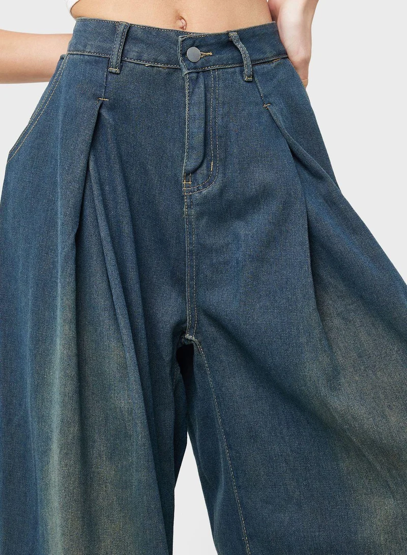 Ginger  High Waist Wide Leg Jeans for Women | Best Price UAE