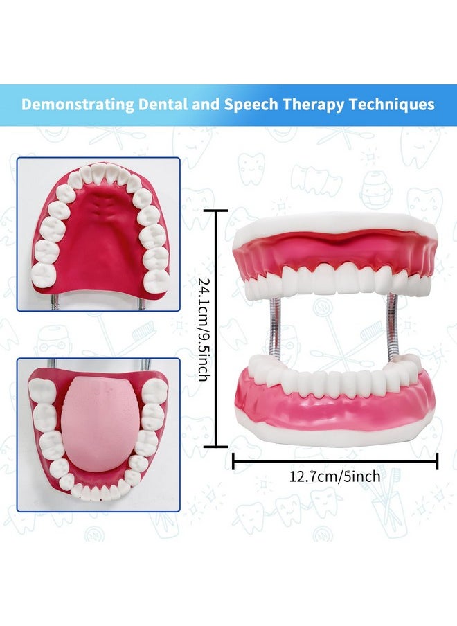 Teeth Mouth Model 6X Enlarged with Metal Hinge, Complete Set Teeth and Removable Tongue, PVC Speech Therapy Tool, Includes Toothbrush, Ideal for Brushing Teaching Dental Model and Language Education - pzsku/ZD61A1C6D526C9D50B486Z/45/_/1741329759/8b8ba87a-7e33-4f2f-bf43-a752cce4dd18