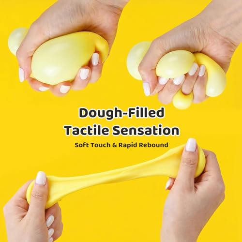 LovesTown 3PCS Cheese Stress Toys Stress Balls Squeeze Toys for Kids Party Gifts - Image 5