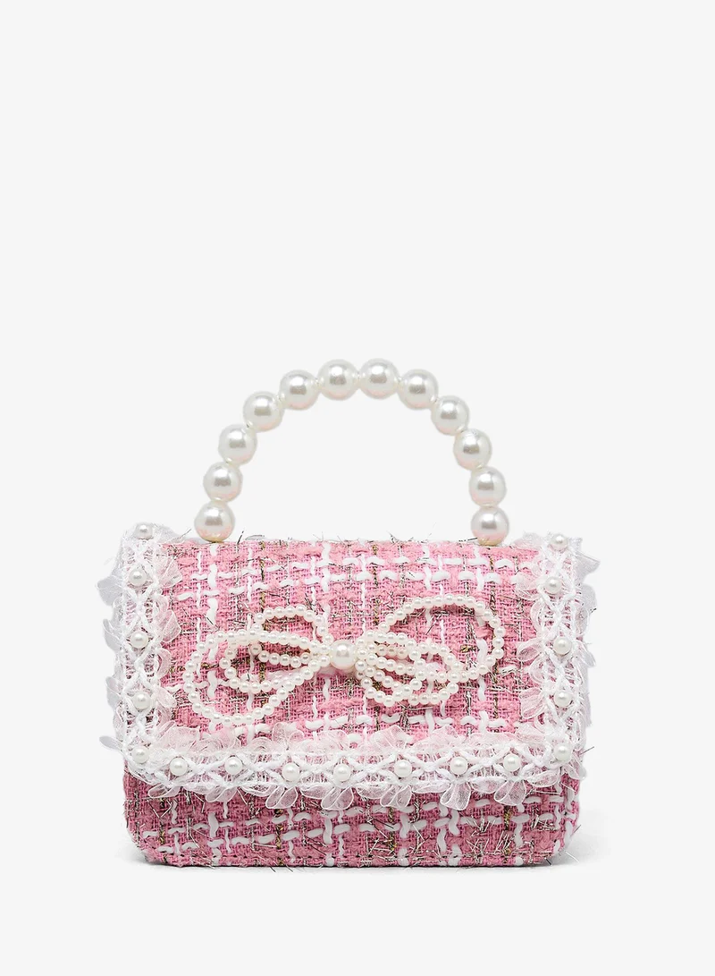 R&b Tweed Top Handle Bag