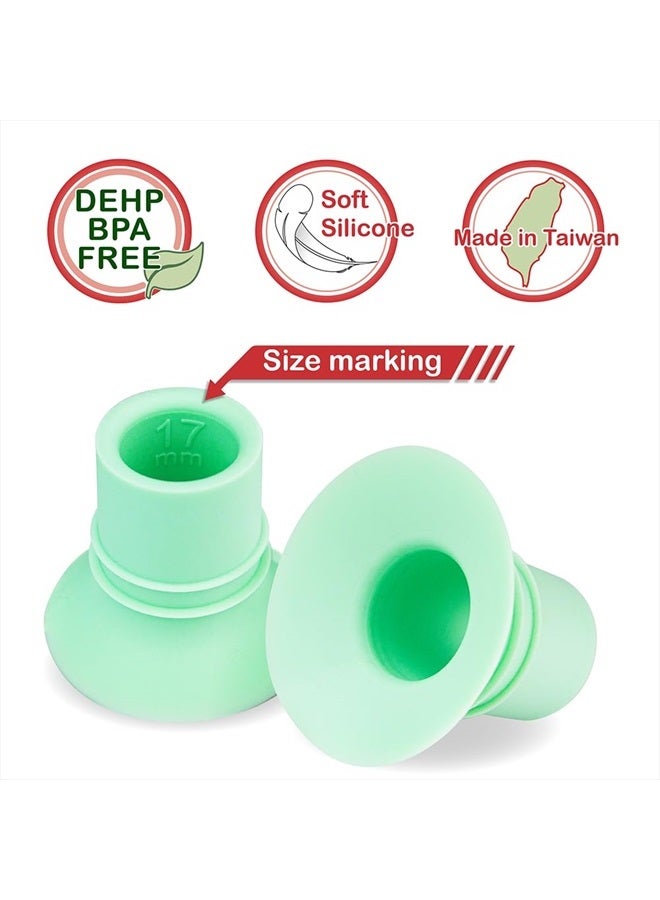 NENESUPPLY إدخال فلانج Nenesupply الجيل الأول 17 مم متوافق مع أجزاء مضخة Elvie فلانج Elvie Stride فلانج Medela Momcozy فلانج Spectra فلانج Willow تقليل 24 مم إلى 17 مم استخدام كإدخالات Elvie إدخال Medela - Image 5