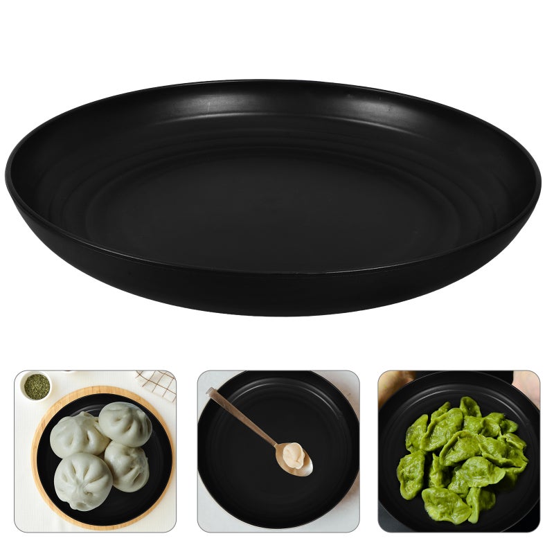 16 pcs Unbreakable Dinner Plates Reusable Food Snacks Plates Portable Plates for Pasta Dumpling - Image 3