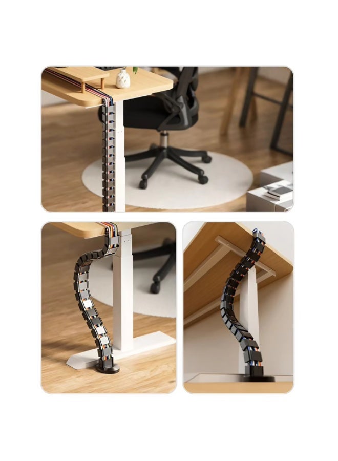 ثيرمو منظم كابلات احترافي نيكسو N120 بجودة عالية بطول 120 سم قابل لتخصيص الطول – اللون أسود - Image 2