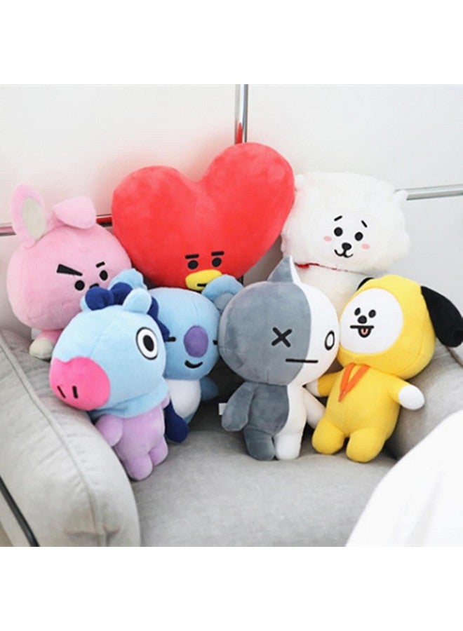 AVSHUB Plushies Baby Doll Sitting Skin Friendly Lovable hugable Cute Giant Life Playing Toy BTS Army and Kpop Lovers Chimmy, Cooky, Koya & Tata Toys (Set of 7 Plushies) - Image 2