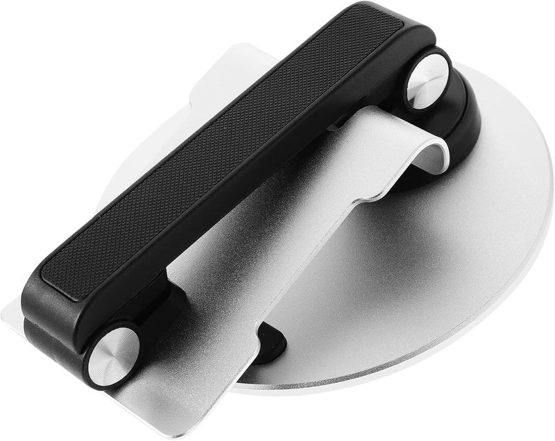 Portable Adjustable Metal Tablet and Phone Stand for Desk, Foldable Universal Mobile Phone Holder in Silver, Tablet Accessories for Office and Home Use - Image 1