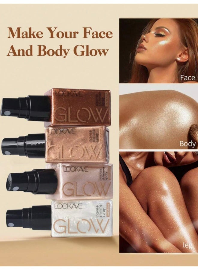 Lookme بخاخ ميست هايلايتر 30 مل بالذهب الفاتح - توهج ندي طبيعي ومقاوم للماء للحصول على إطلالة مشرقة - Image 3