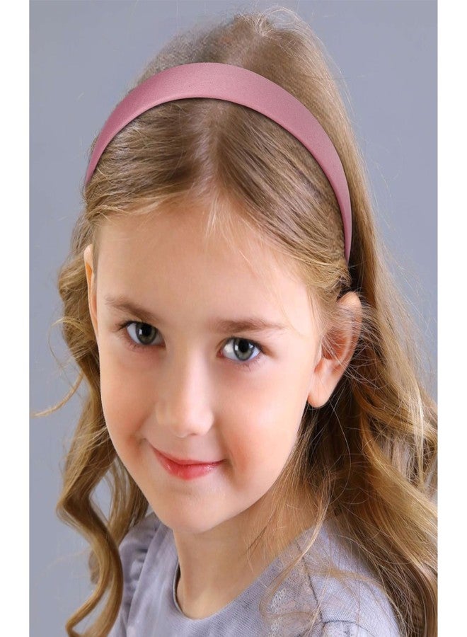 Amariver 12Pcs Satin Headband for Women 0.8inch Craft Headbands Thin Colorful Head Bands DIY Plain Hair Band Fashion Hair Accessories for Women Girls - Image 5