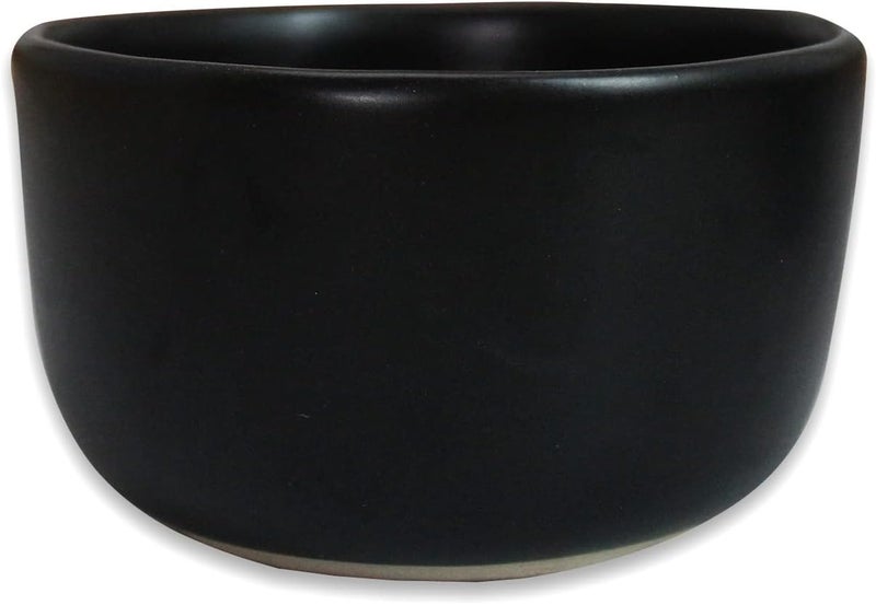 roro Handmade Ceramic Stoneware Matte Black Stoneware Soup Bowls 16 ounce 45 Inch Wide Bowl Set of 2 - Image 4