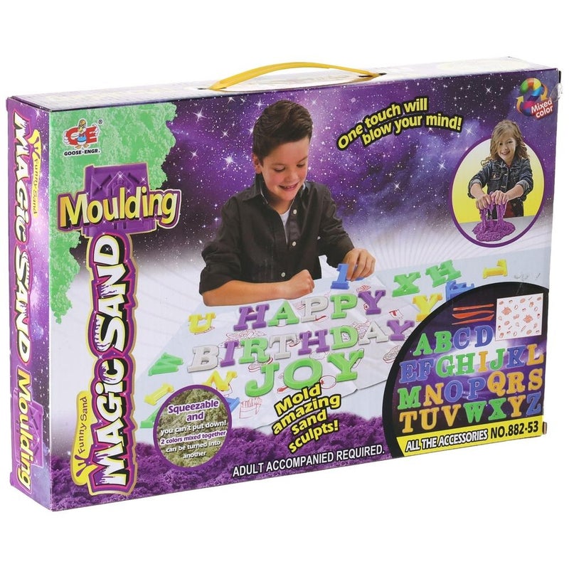 الرمال السحرية حروف الأنجليزية مع منحوتات الرمال 750جم - 882-53