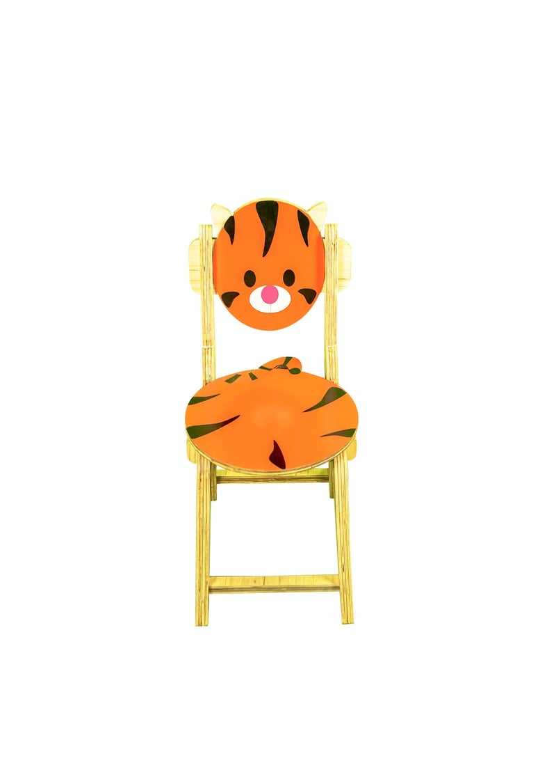 Techny Birds Study Table and Chair Set for Kids Small Table and Chair SetStudy Desk for KidsWooden Table Chair for KidsTiger Themed Table and Chair for Kids