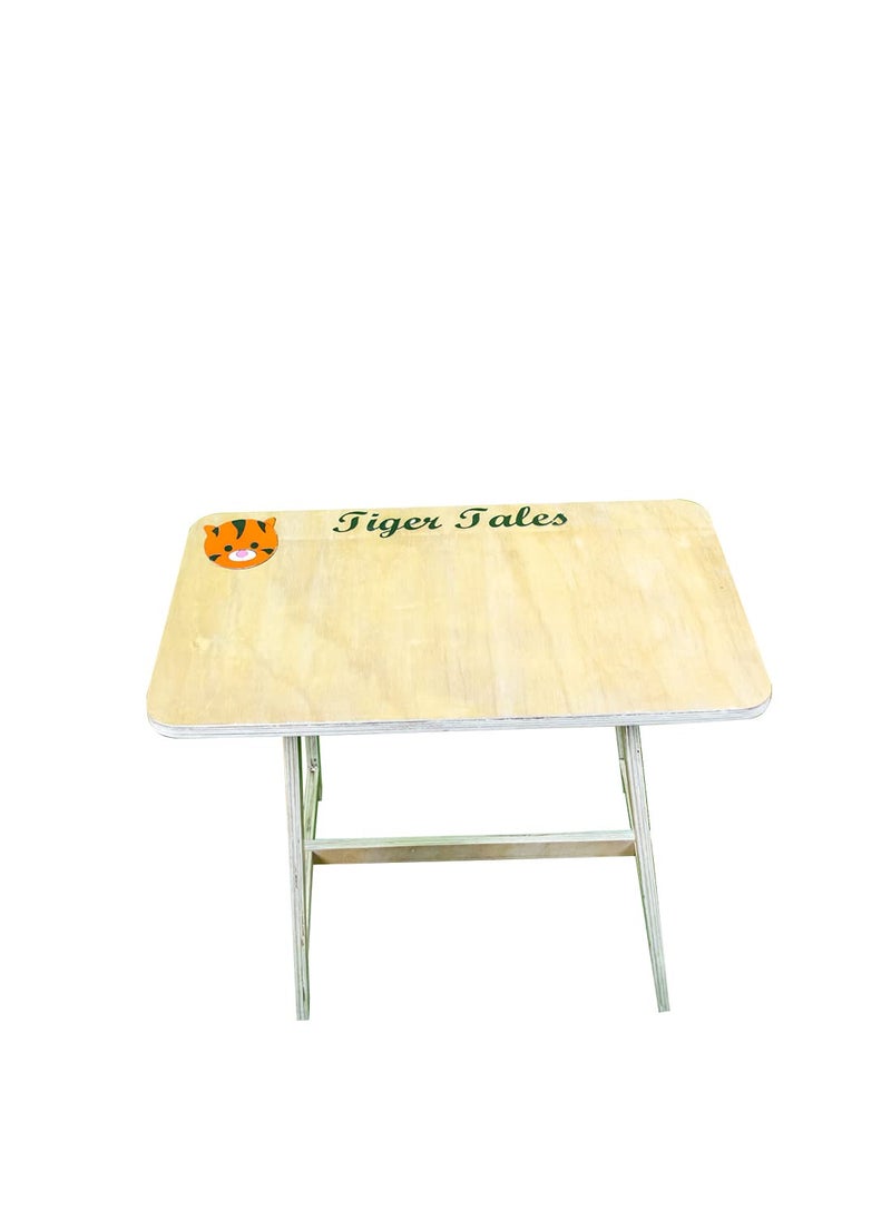 Techny Birds Study Table and Chair Set for Kids Small Table and Chair SetStudy Desk for KidsWooden Table Chair for KidsTiger Themed Table and Chair for Kids