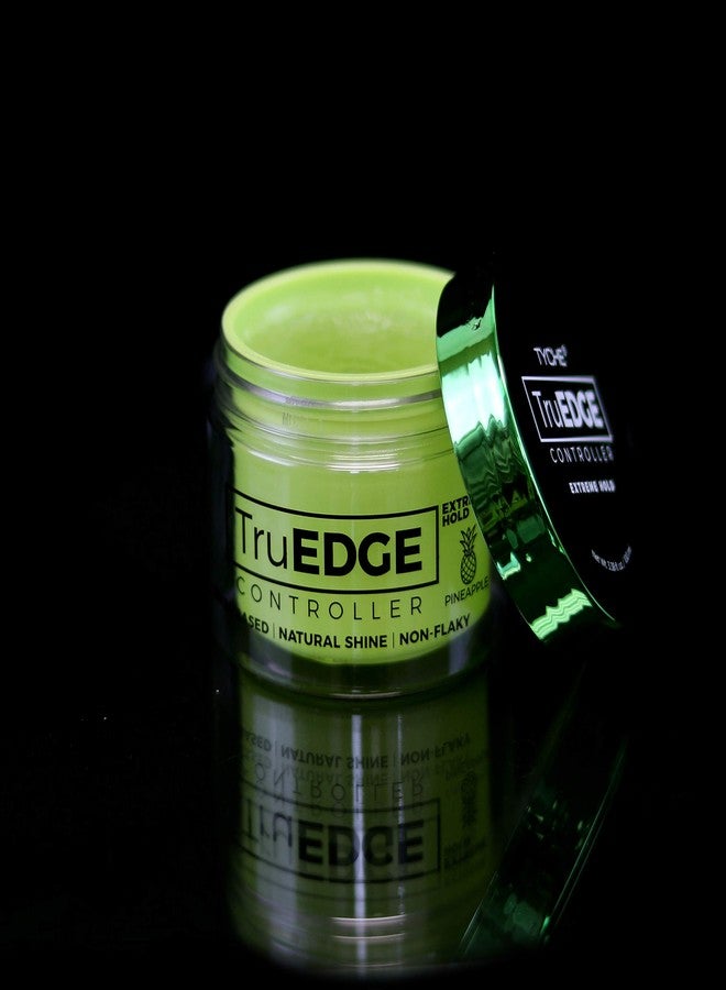 Tyche TruEDGE Controller Extreme Hold Water-Based Pomade - Ntaural Shine & Non-Flaky Scented Edge Control - Perfect for Hair-Braiding (Pineapple) - Image 2