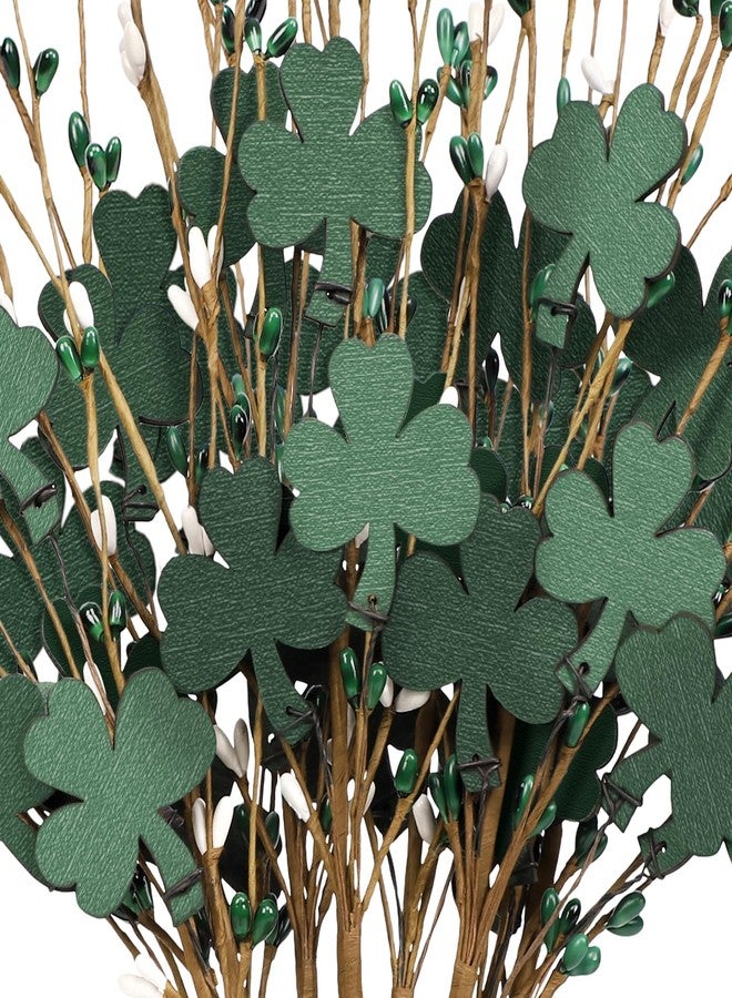 Eternity sky 8Pcs St Patricks Day Decorations Shamrock Picks Decor Artificial Floral Stems for Party Table Centerpiece - Image 2