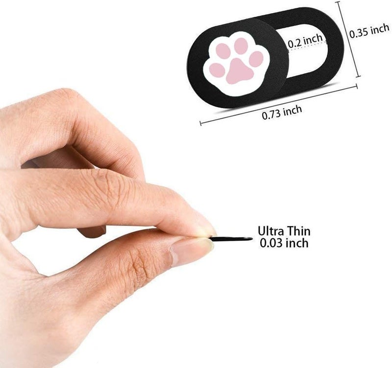 IMNEXT2U Webcam Cover Slide 6 Packs Ultra-Thin Camera Covers for Computer Laptop Desktop Smartphone to Protect Your Privacy and Security, Cute Dog Paw - Image 3