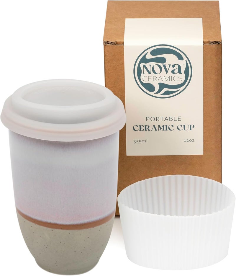 NOVA CERAMICS كوب بلون بني من . - Image 1