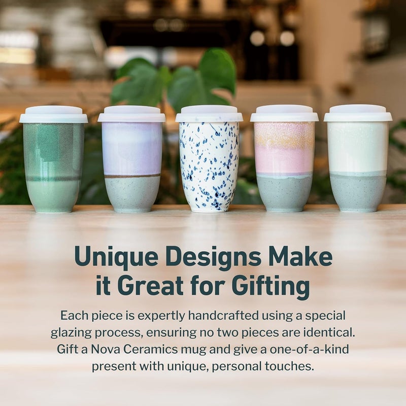 NOVA CERAMICS كوب بلون بني من . - Image 5
