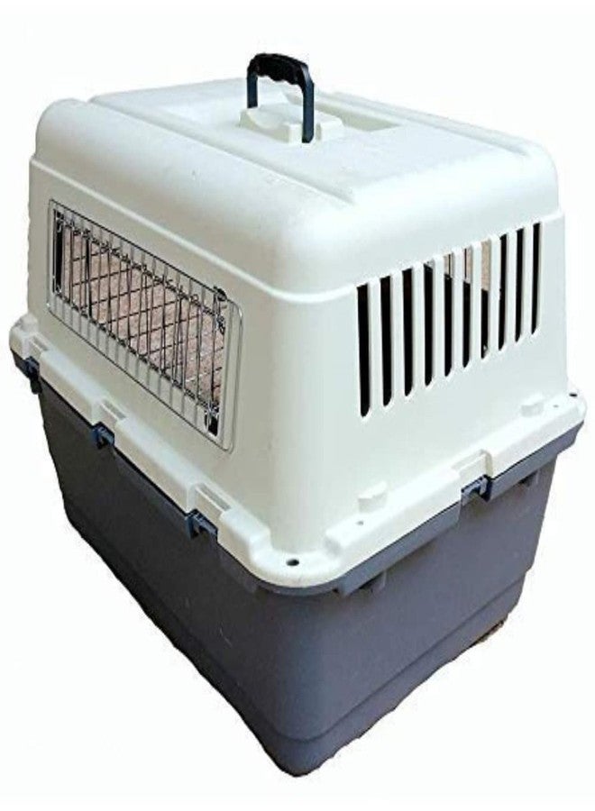 Smart Pups IATA Approved Plastic Flight Cage for Pets, Dog Flight Cage - Grey & White (24 inch Flight cage) - Image 2