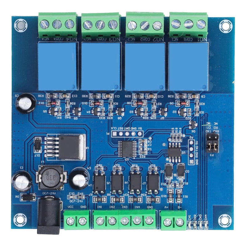 songle 4 Way Relay Module RS485 TTL UART 10A 30V DC MAX485 Level Conversion Chip - 4 Channel Input Output RTU Protocol Support for Home Power - Image 2