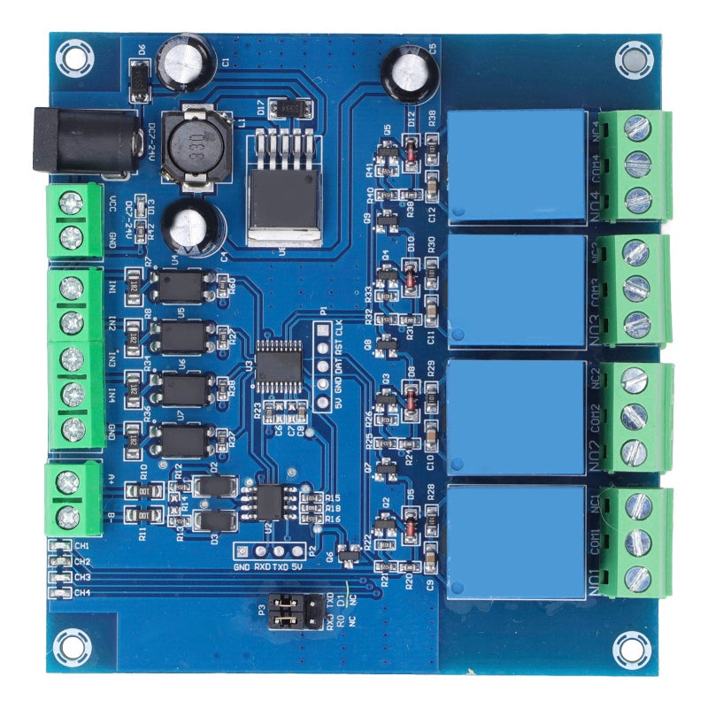 songle 4 Way Relay Module RS485 TTL UART 10A 30V DC MAX485 Level Conversion Chip - 4 Channel Input Output RTU Protocol Support for Home Power - Image 1