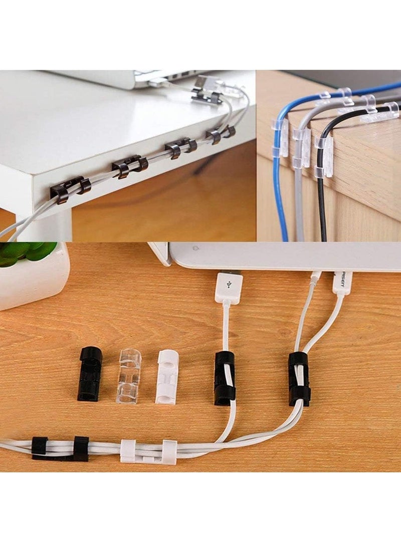 40 pieces of cable clamps, a powerful, adhesive wire organizer to organize cables at home and office - Image 1