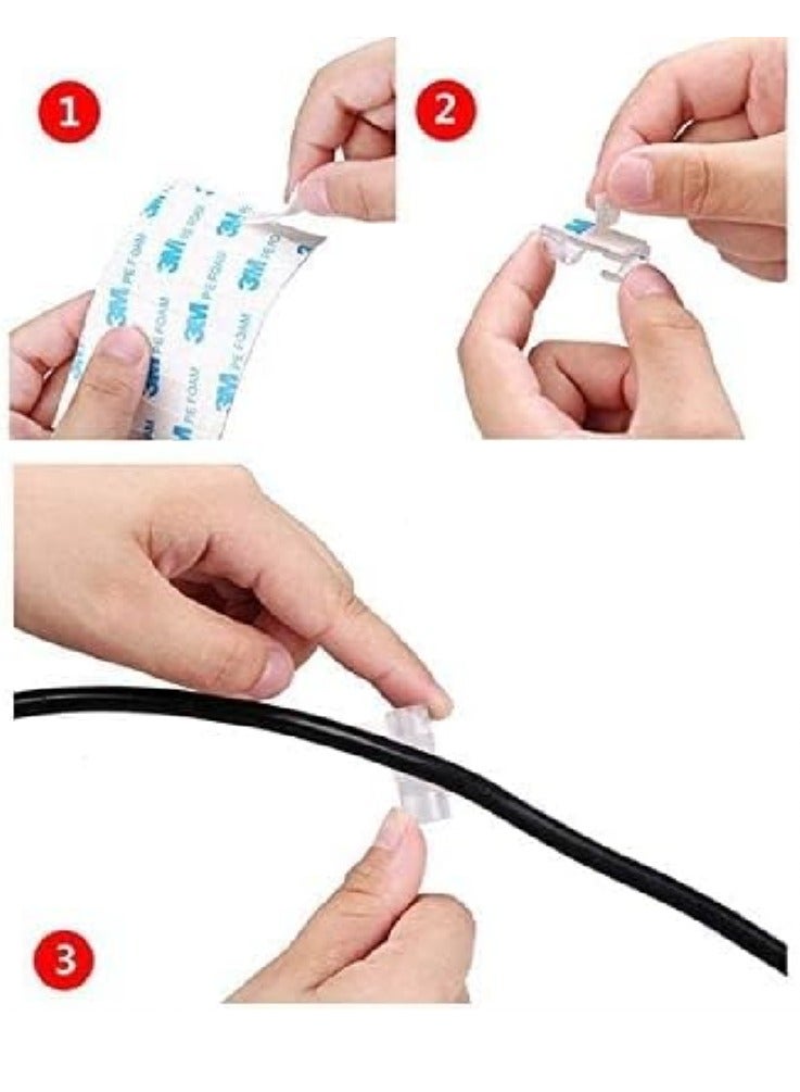 40 pieces of cable clamps, a powerful, adhesive wire organizer to organize cables at home and office - Image 5