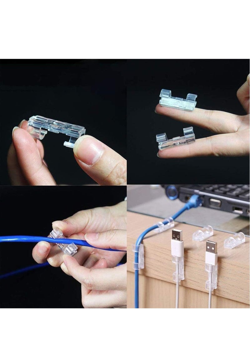 40 pieces of cable clamps, a powerful, adhesive wire organizer to organize cables at home and office - Image 2