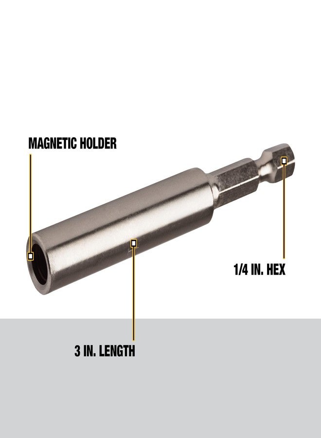 DEWALT DW2045 Professional 3-Inch Magnetic Bit Tip Holder, 3 Pack - Image 2