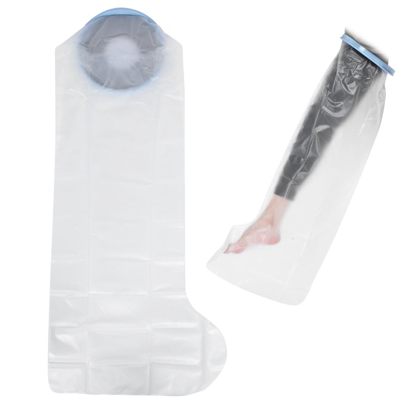 Waterproof Leg Cast Cover: 100% Sealed Reusable Silicone & PVC - Comfortable Easy On/Off Shower Cast Protector for Leg Plaster Patients Wound Care Bathing - Image 4